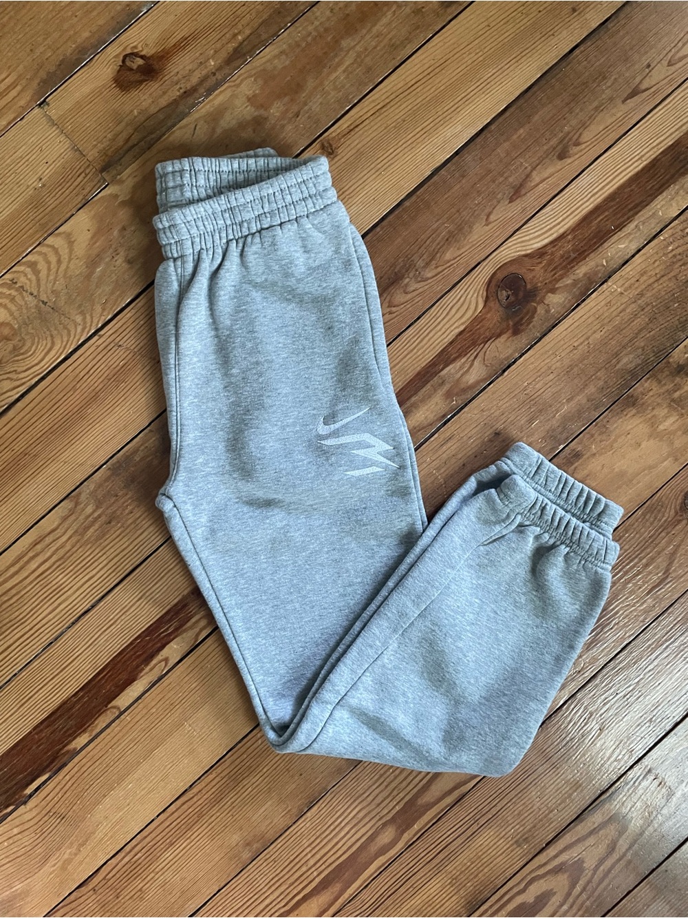 3 Brand Kids Light Gray Logo Sweatpants